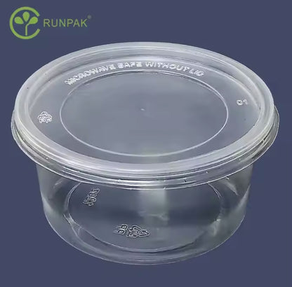 12oz Microwavable PP plastic clear soup cup with clear lid deli container 500pcs/carton