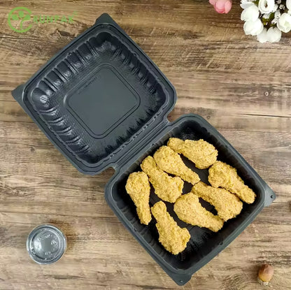 8 inch 1compartment food container Eco-friendly disposable lunch box Environmental microwave lunch box(150pcs/carton)