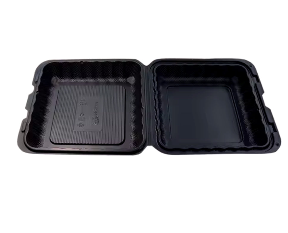 9*9 inch ECO-friendly Disposable lunch box Environmental takeout container -1 compartment food container 150pcs/carton