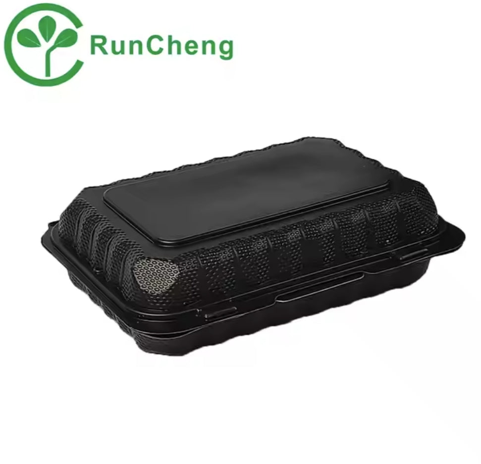 9*6 inch 1 compartment box recycled plastic lunchbox food container Eco-friendly microwave lunch box(150pcs/carton)