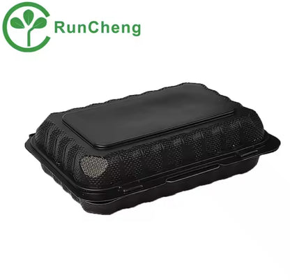 9*6 inch 1 compartment box recycled plastic lunchbox food container Eco-friendly microwave lunch box(150pcs/carton)