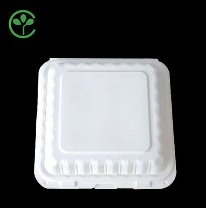 9 inch ECO-friendly Disposable lunch box Environmental takeout container -3 compartment