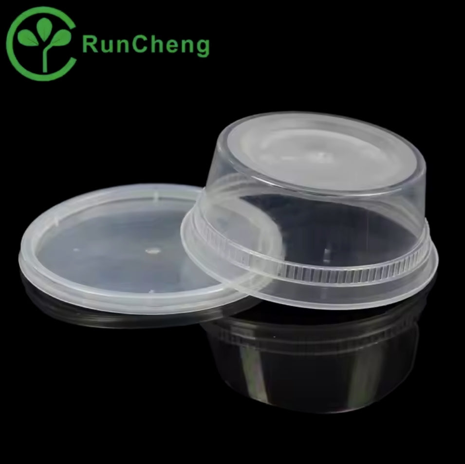 12oz Microwavable PP Heavy Duty Injection plastic clear soup cup with clear lid deli container 240set/carton