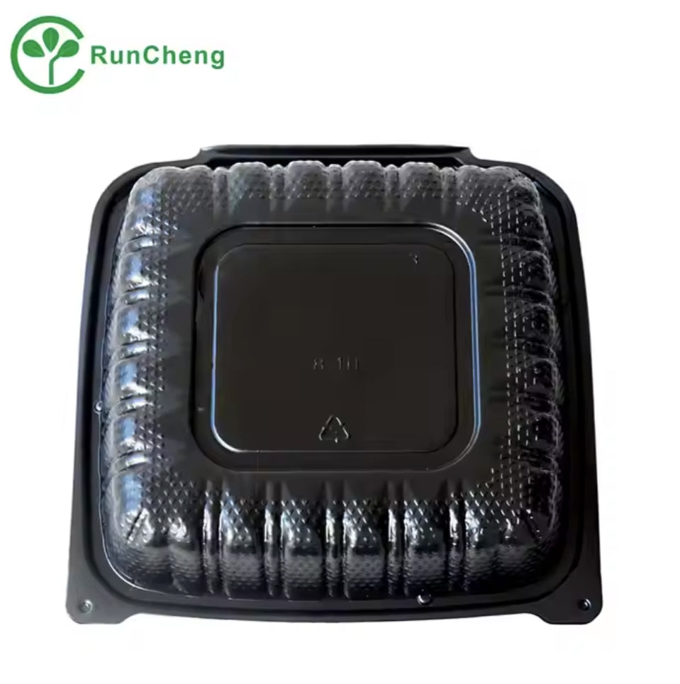 8 inch 1compartment food container Eco-friendly disposable lunch box Environmental microwave lunch box(150pcs/carton)