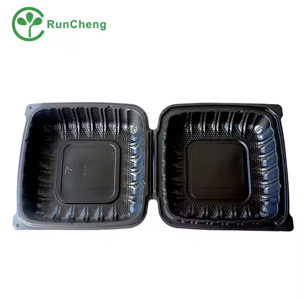 8 inch 1compartment food container Eco-friendly disposable lunch box Environmental microwave lunch box(150pcs/carton)