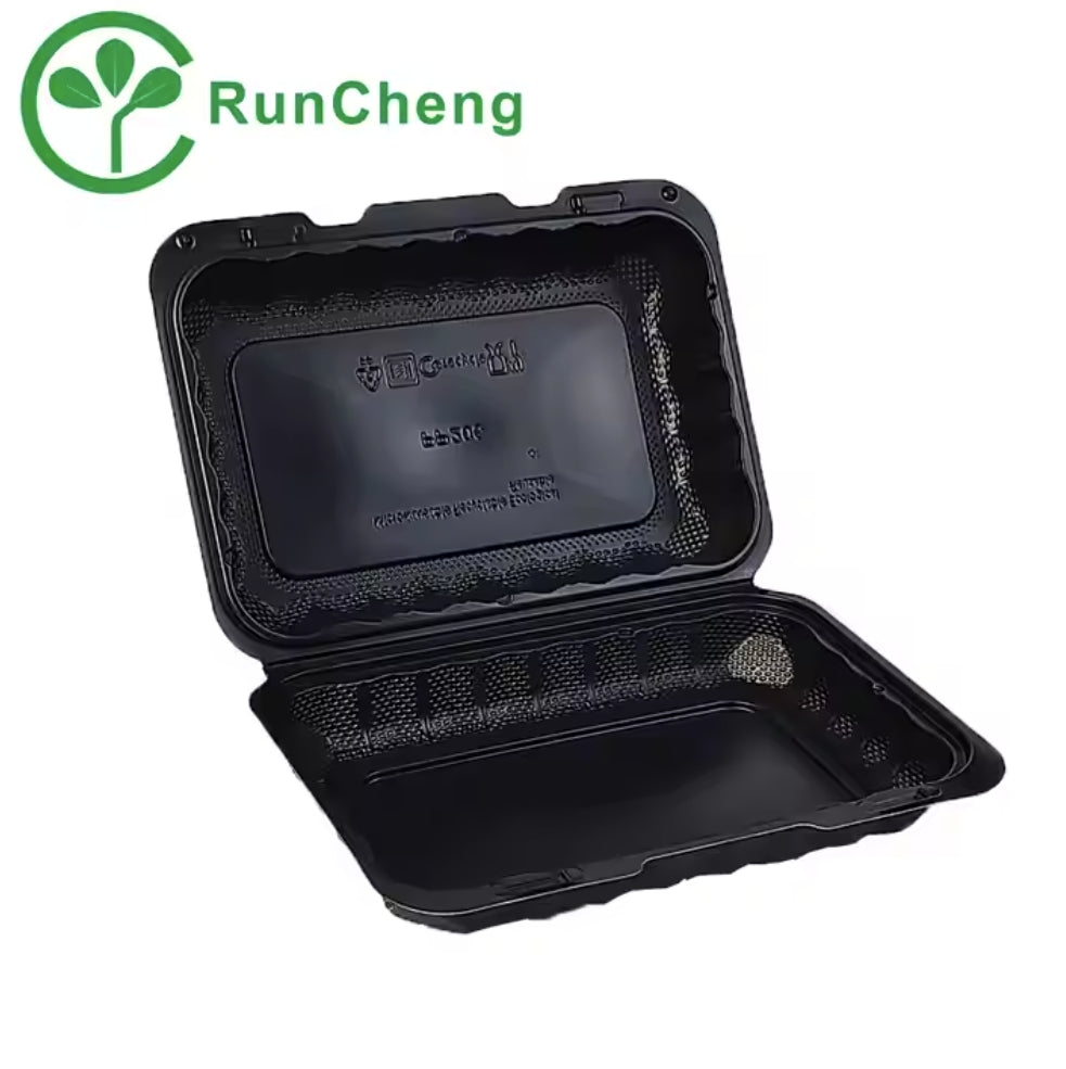 9*6 inch 1 compartment box recycled plastic lunchbox food container Eco-friendly microwave lunch box(150pcs/carton)