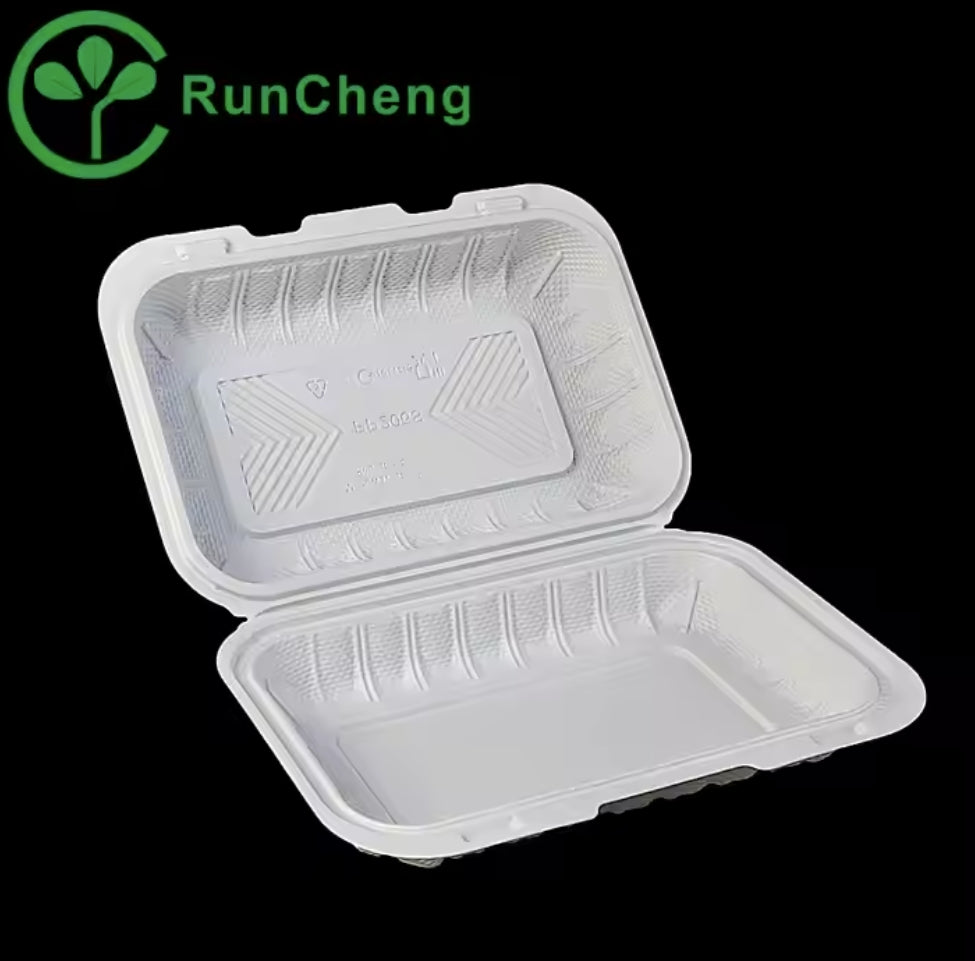 9*6 inch disposable 1 compartment food container white Environmental lunchbox 150pcs/carton