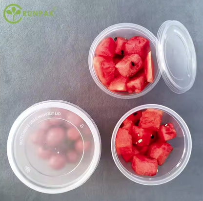 24oz Cheap PP Thermoforming Take Out clear soup cup with clear lid deli container 500pcs/carton